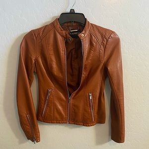 Express biker faux leather jacket